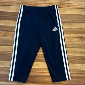 Baby Boys 12 Month Adidas Joggers Navy/White Stripe, Worn Once